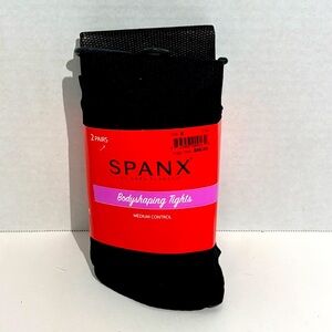 Spanx by Sara Blakely 2 pairs Bodyshaping Tights  Size E Black New